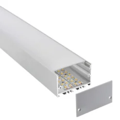 KIT - Perfil aluminio ZAKY para tiras LED, 1 metro