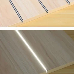 KIT - Perfil DOD con cubierta de silicona para tiras LED, 1 metro, gris
