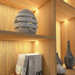 KIT - Perfil DOD con cubierta de silicona para tiras LED, 1 metro, gris