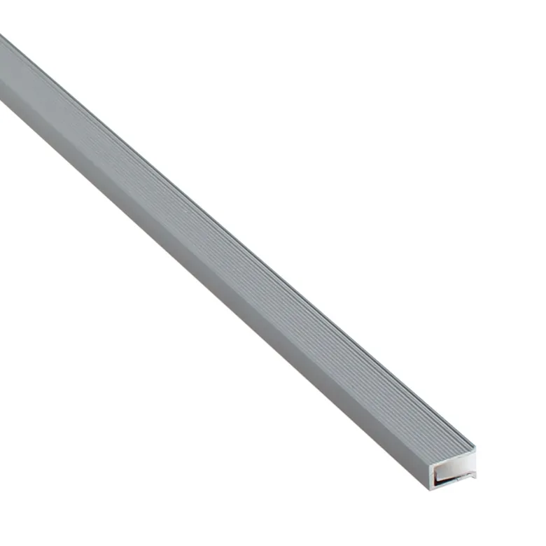 KIT - Perfil DOD con cubierta de silicona para tiras LED, 1 metro, gris