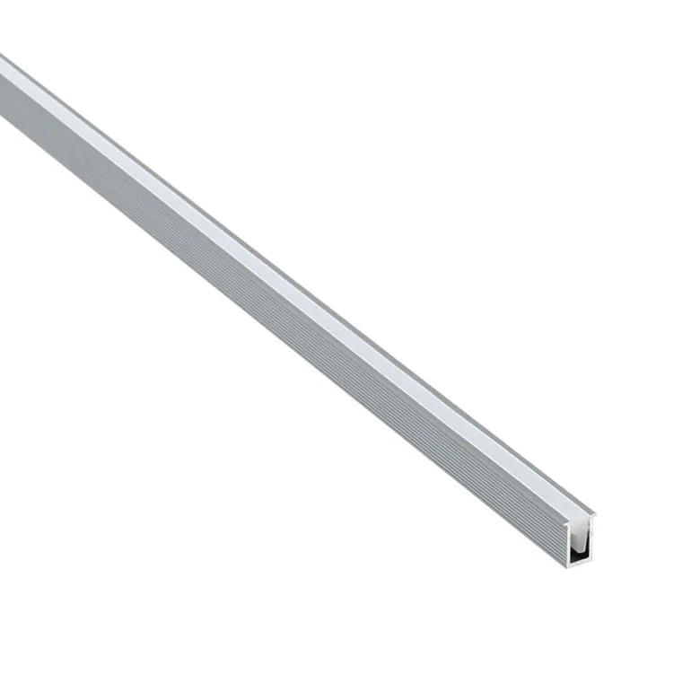 KIT - Perfil DOD con cubierta de silicona para tiras LED, 1 metro, gris