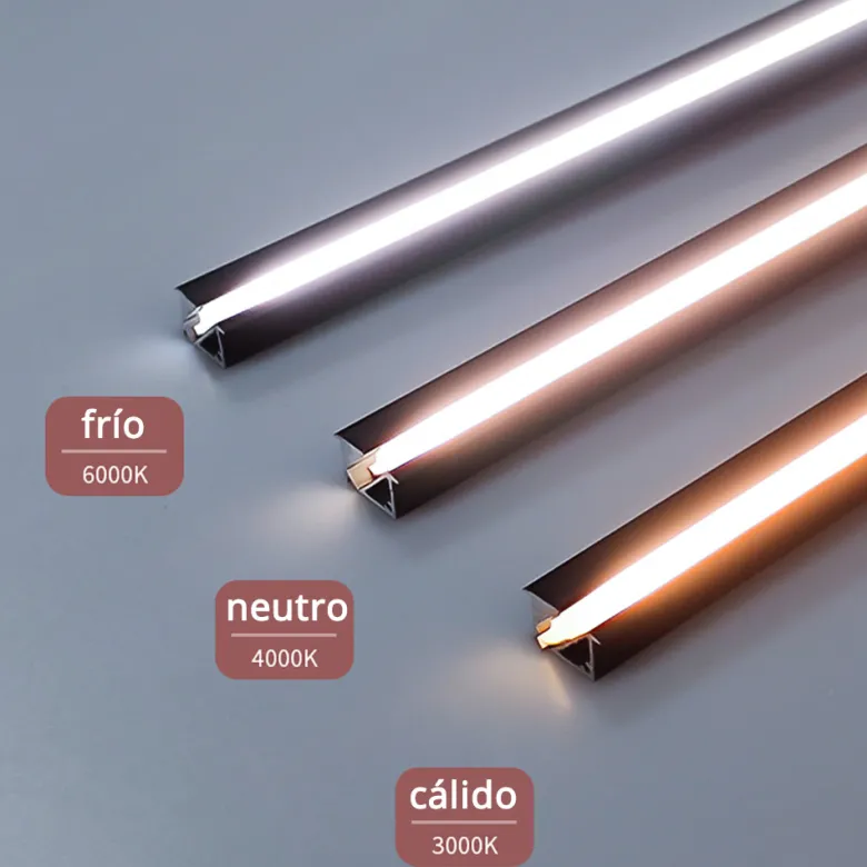 KIT - Perfil KIRK con cubierta de silicona para tiras LED, 1 metro, gris