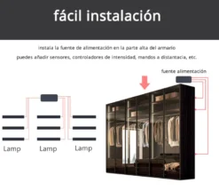 KIT - Perfil KIRK con cubierta de silicona para tiras LED, 1 metro, gris