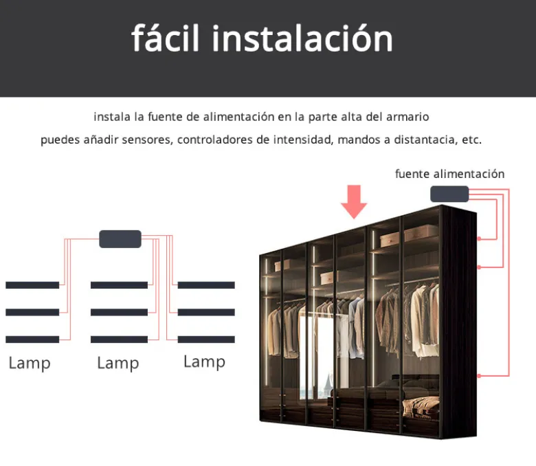 KIT - Perfil KIRK con cubierta de silicona para tiras LED, 1 metro, gris