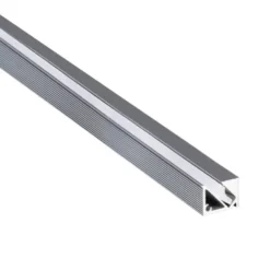KIT - Perfil KIRK con cubierta de silicona para tiras LED, 2 metros, gris