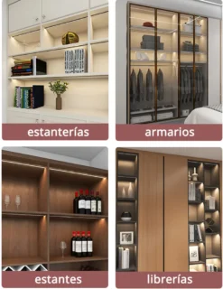 KIT - Perfil KIRK con cubierta de silicona para tiras LED, 2 metros, gris