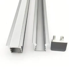 KIT - Perfil KYLO con cubierta de silicona para tiras LED, 1 metro, gris