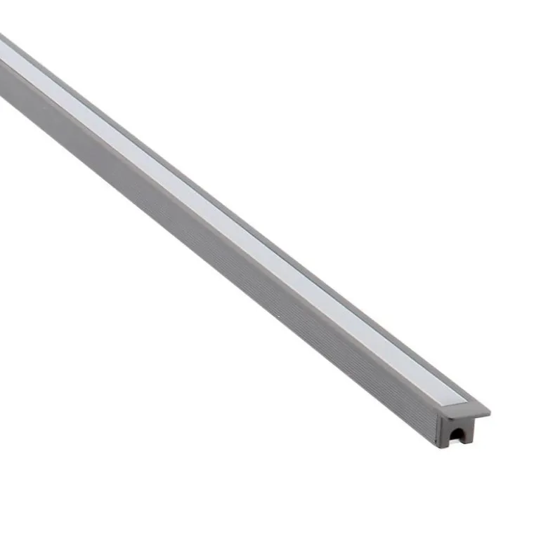 KIT - Perfil KYLO con cubierta de silicona para tiras LED, 1 metro, gris
