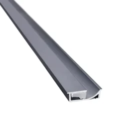 KIT - Perfil LOBOT con cubierta de silicona para tiras LED, 1 metro, gris
