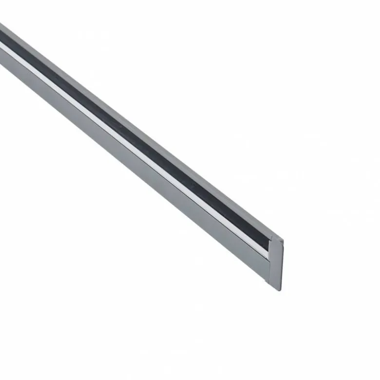 KIT - Perfil LOBOT con cubierta de silicona para tiras LED, 2 metros, gris