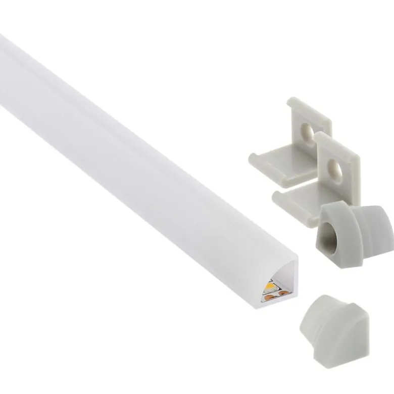 KIT - Perfil plástico ROD IP68 para tiras LED, 1 metro