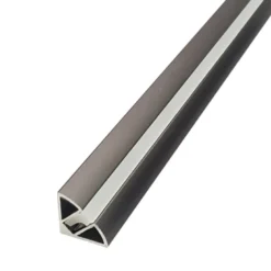 KIT - Perfil TORRA con cubierta de silicona para tiras LED, 2 metros, gris