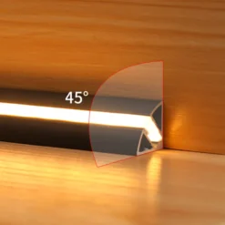 KIT - Perfil TORRA con cubierta de silicona para tiras LED, 2 metros, gris