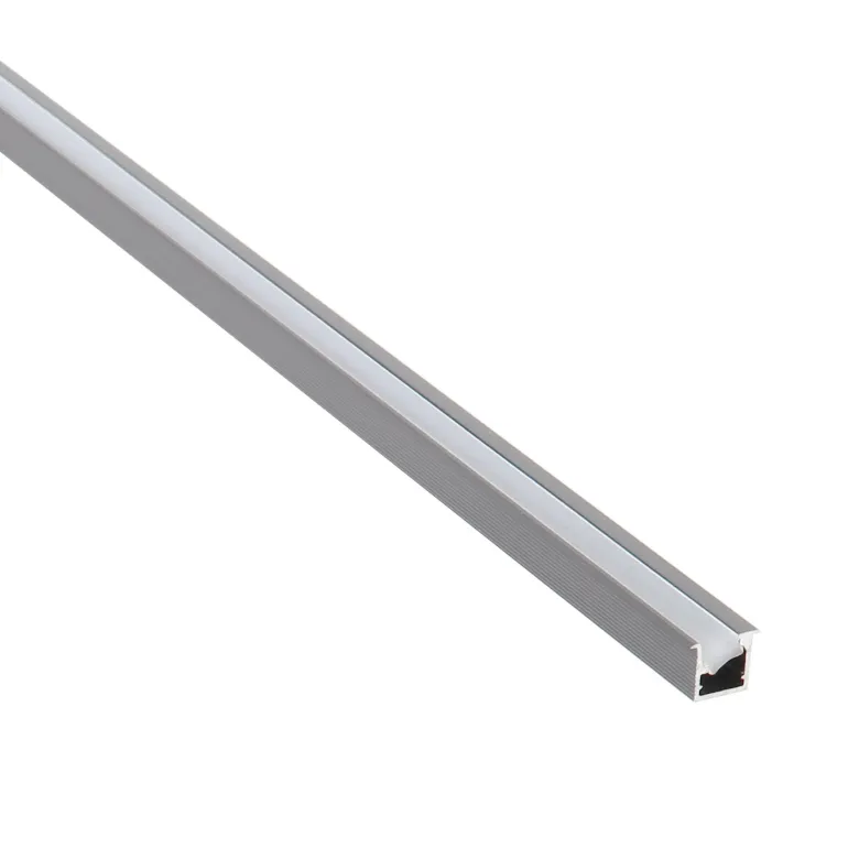 KIT - Perfil XIZOR con cubierta de silicona para tiras LED, 2 metros, gris