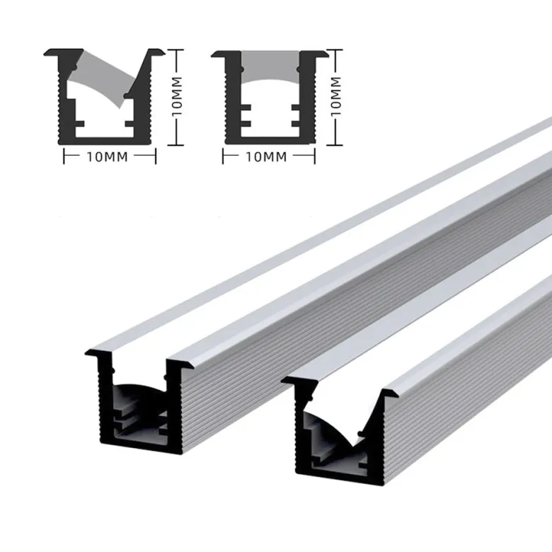 KIT - Perfil XIZOR con cubierta de silicona para tiras LED, 2 metros, negro