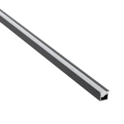KIT - Perfil XIZOR con cubierta de silicona para tiras LED, 2 metros, negro