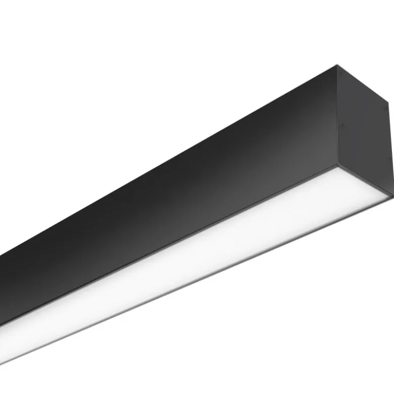 Lámpara colgante SERK, 70W, 200cm, DALI regulable, negro