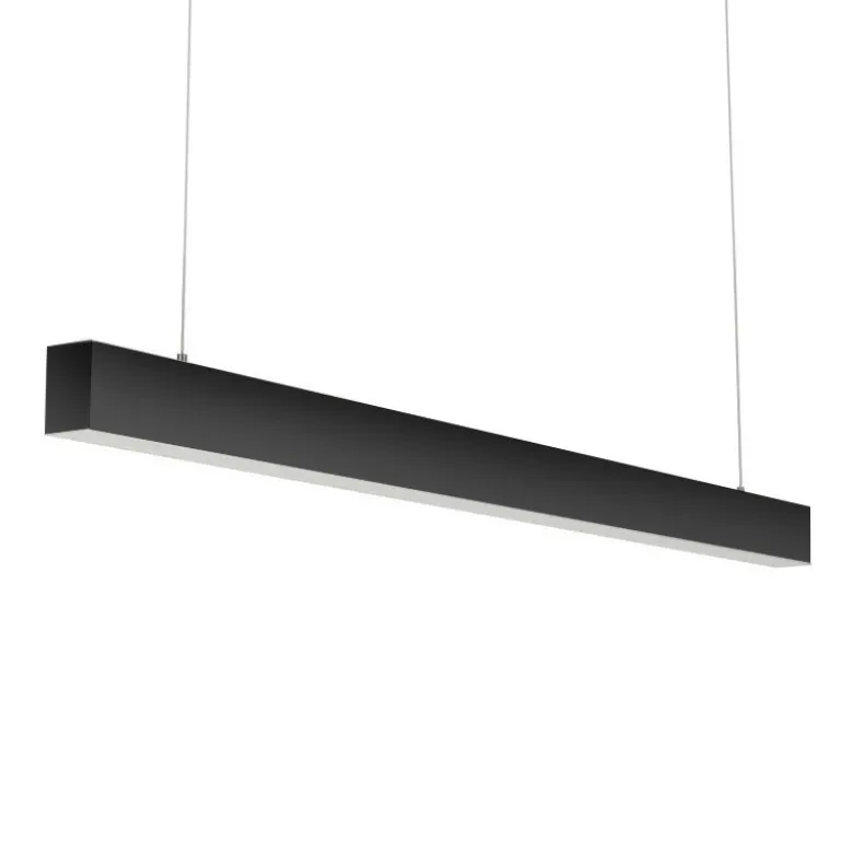 Lámpara colgante SERK, 70W, 200cm, DALI regulable, negro