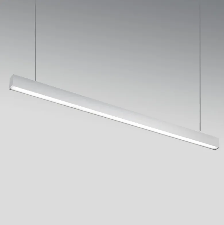 Lámpara colgante SERK, 70W, 200cm, DALI regulable, silver