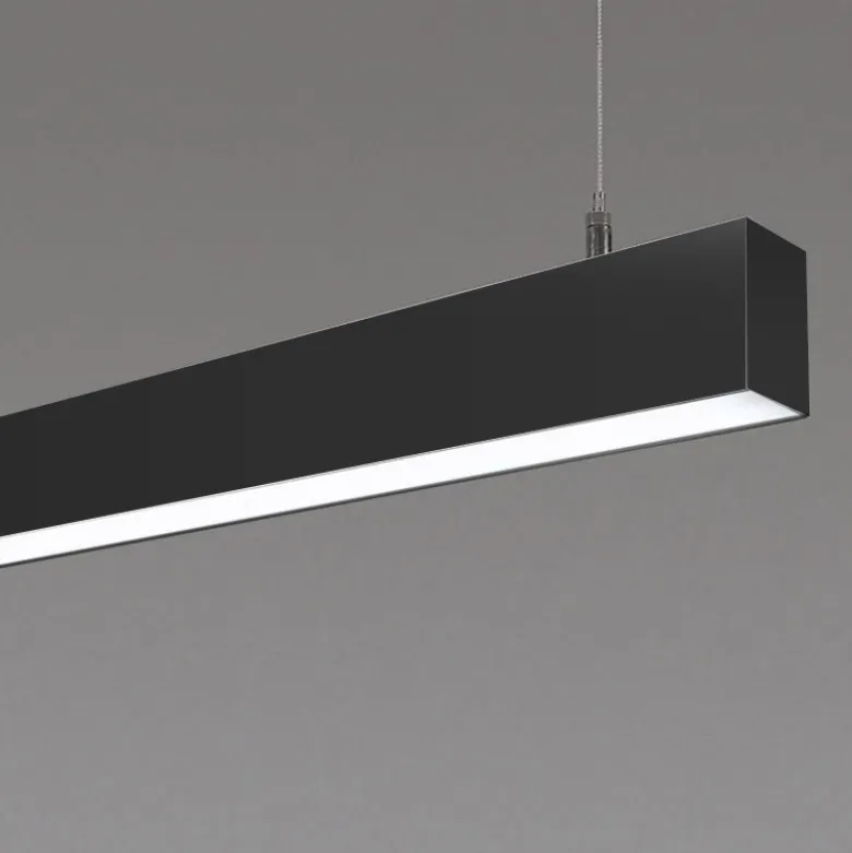Lámpara colgante SERK, 70W, 200cm, 0-10V regulable, negro