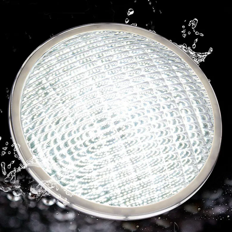 Lámpara LED PAR56 para piscinas, G53, 45W, Acero Inox.