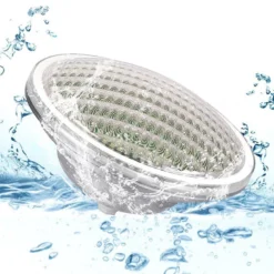Lámpara LED PAR56 para piscinas, G53, 45W, Acero Inox.