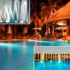 Lámpara LED PAR56 RGB para piscinas, G53, 45W, Acero inox.ext.