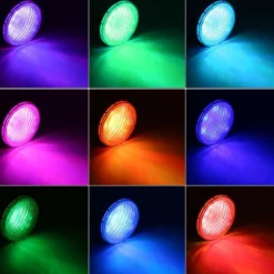 Lámpara LED RGB+4000K para piscinas, 35W, Superficie