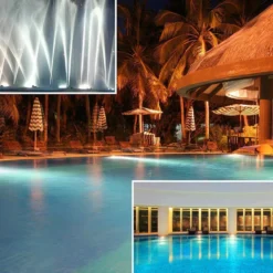 Lámpara LED RGB+4000K para piscinas, 35W, Superficie