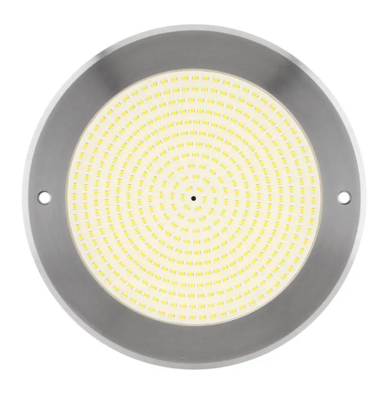 Lámpara LED SLIM 5mm Ø230mm para piscinas, 12V AC/DC, IP68, 35W, acero inox 316