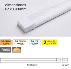 Luminaria Led de superficie SLUM LINE, 50W, 120cm