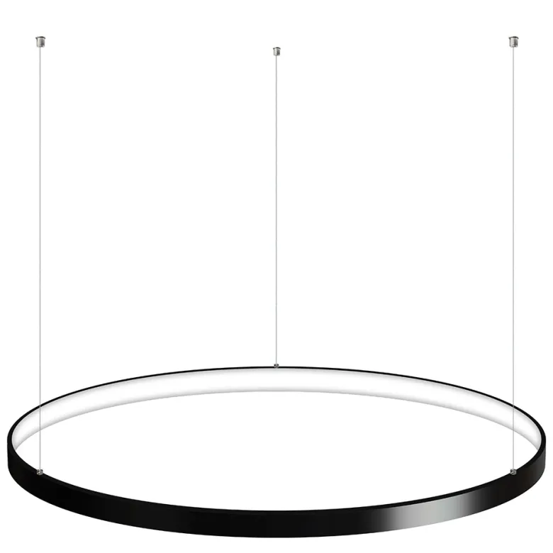Luminaria superficie o suspendida CYCLE IN, 80W, antracita, Ø70cm