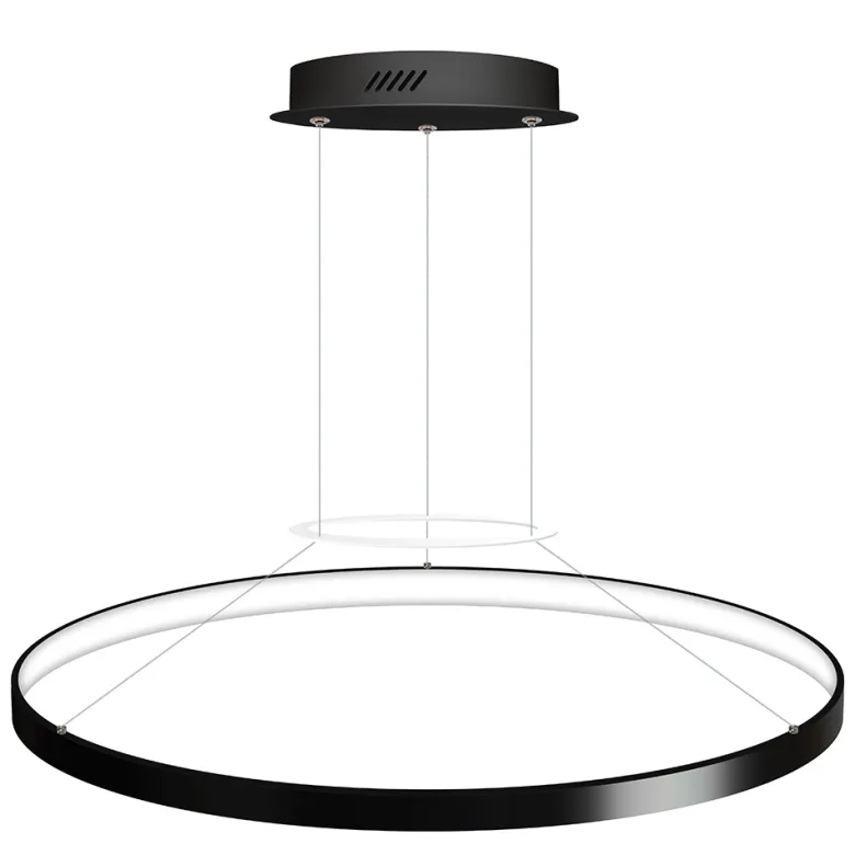 Luminaria superficie o suspendida CYCLE IN, 80W, antracita, Ø70cm