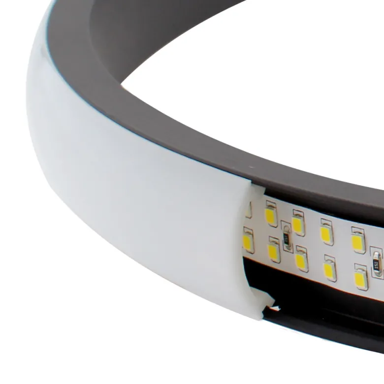 Luminaria superficie o suspendida CYCLE OUT, 130W, antracita, Ø140cm