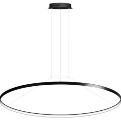 Luminaria superficie o suspendida CYCLE OUT, 130W, antracita, Ø140cm