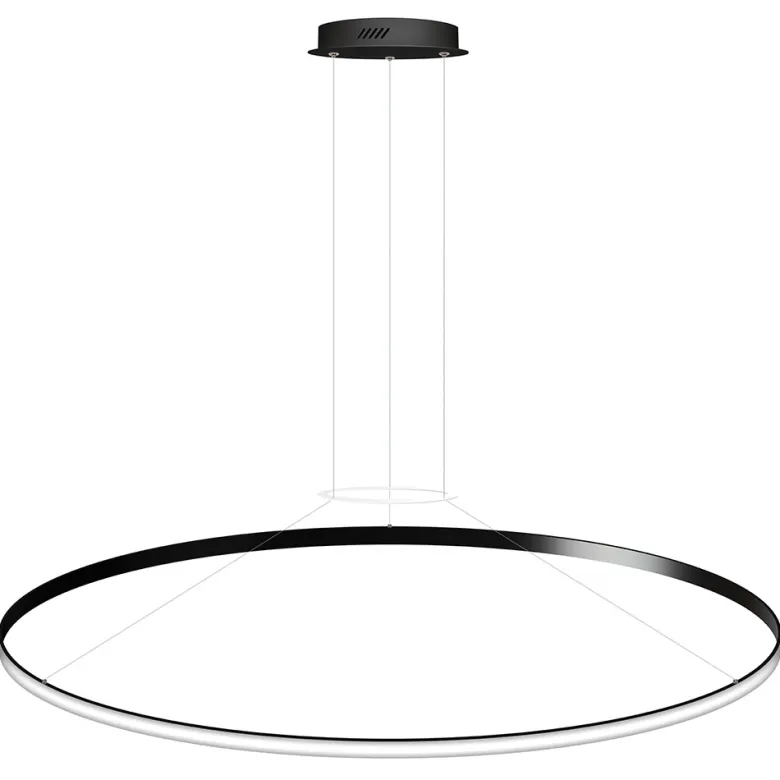 Luminaria superficie o suspendida CYCLE OUT, 130W, antracita, Ø140cm