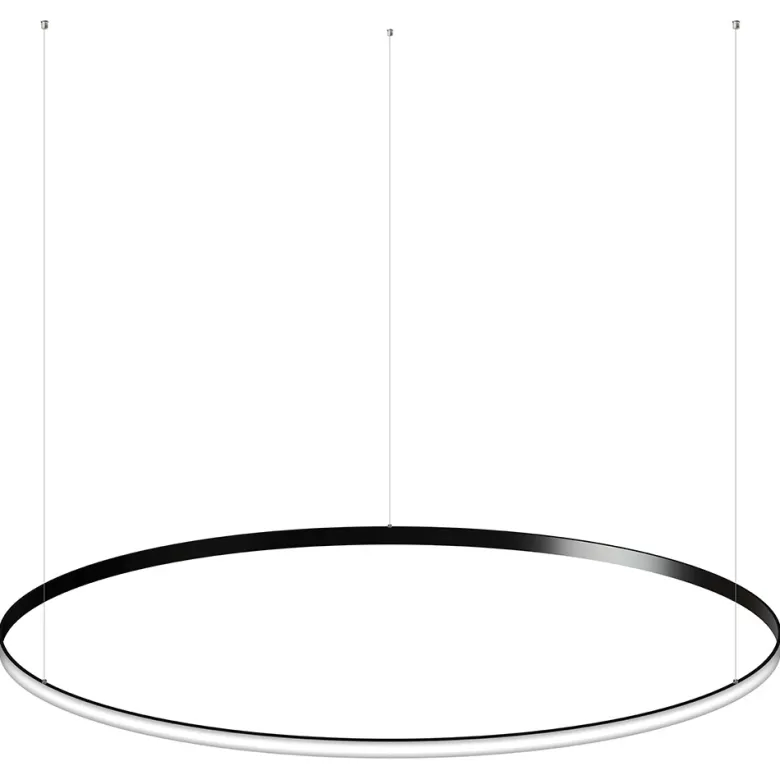 Luminaria superficie o suspendida CYCLE OUT, 130W, antracita, Ø140cm