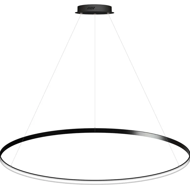 Luminaria superficie o suspendida CYCLE OUT, 130W, antracita, Ø140cm