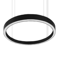 Luminaria superficie o suspendida MOON, 120W, Ø1000mm, negro