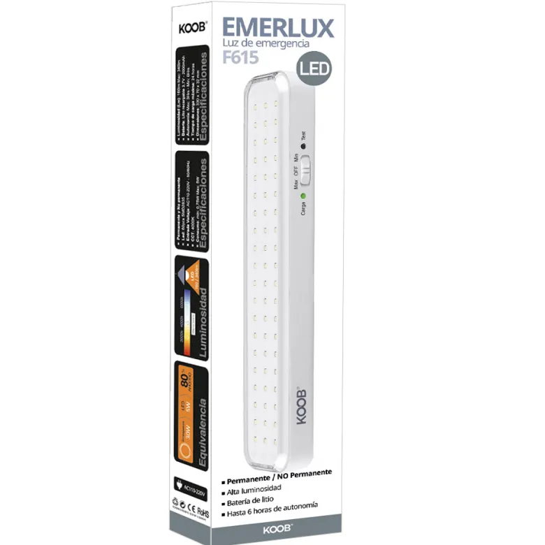 Luz de emergencia Led EMERLUX F615, No permanente