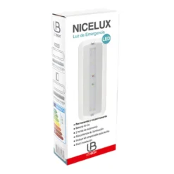 Luz de emergencia LED NICELUX con AUTO-TEST, Permanente / No permanente