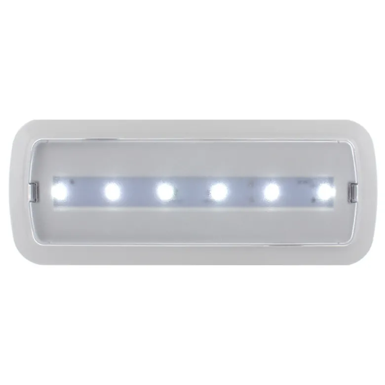 Luz de emergencia LED NICELUX con AUTO-TEST, Permanente / No permanente