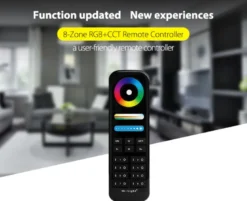 Mando a distancia RGB+CCT 8 zonas, negro