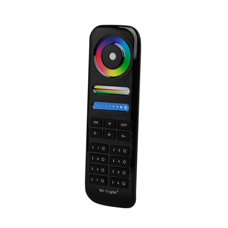 Mando a distancia RGB+CCT 8 zonas, negro