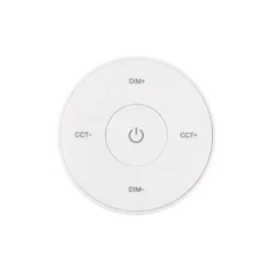 Mando Mini RF monocolor+CCT ROUND táctil, blanco
