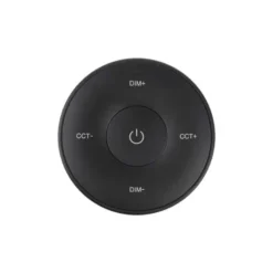 Mando Mini RF monocolor+CCT ROUND táctil, negro
