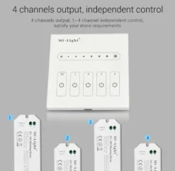 Mando panel táctil 4 zonas 0/1-10V
