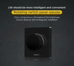 Mando RF monocolor+CCT ROUND, negro