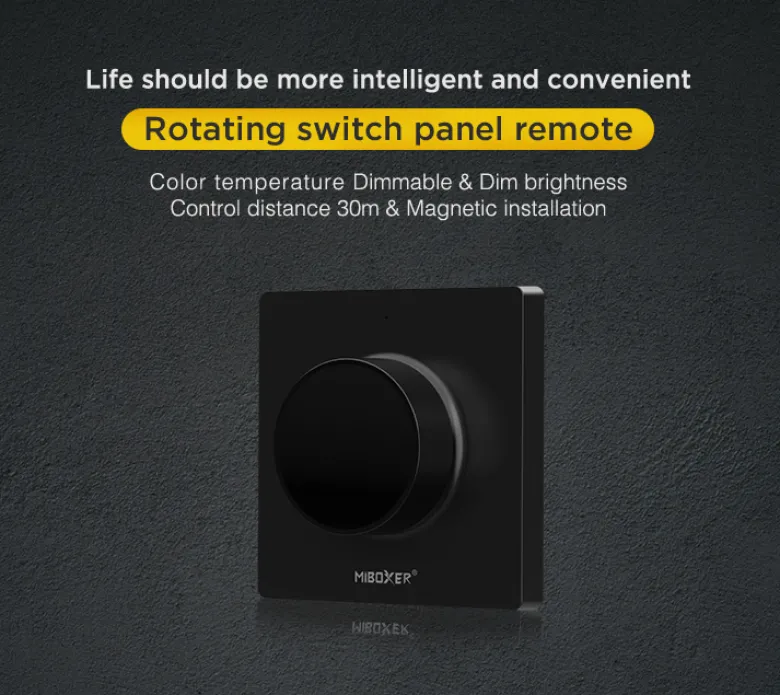 Mando RF monocolor+CCT ROUND, negro