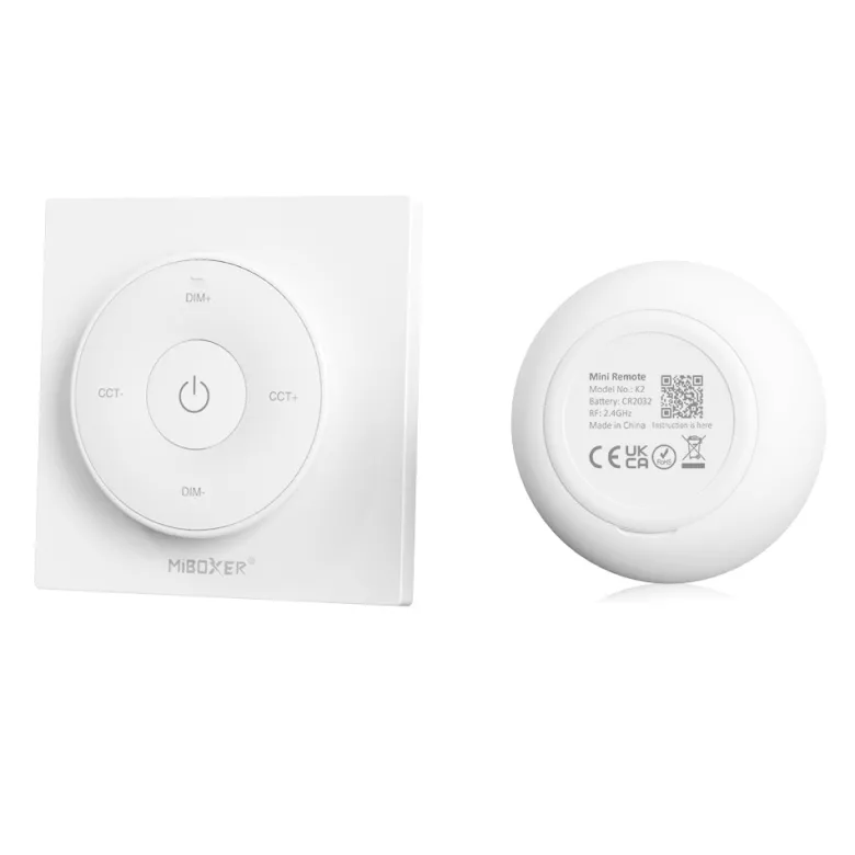Mando RF monocolor+CCT ROUND táctil, blanco